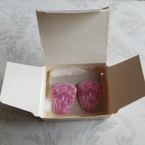 Avon Porcelain Art Pierced Earrings